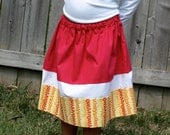 Happy Day Skirt - Bright Pink and Citrus Last One Size 4/5