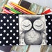 Pencil case - Owl - Black Polkadot
