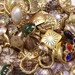 VINTAGE Gold Earrings FIFTY (50) Pairs Gold Earrings Monet Trifari Pearl Glass Shell Huge LoT Ready to Wear JEwELRY Destash (G23)