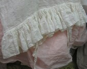 Washed Linen Ruffled Pillowcase Shams-One Pair-Standard Size Shams