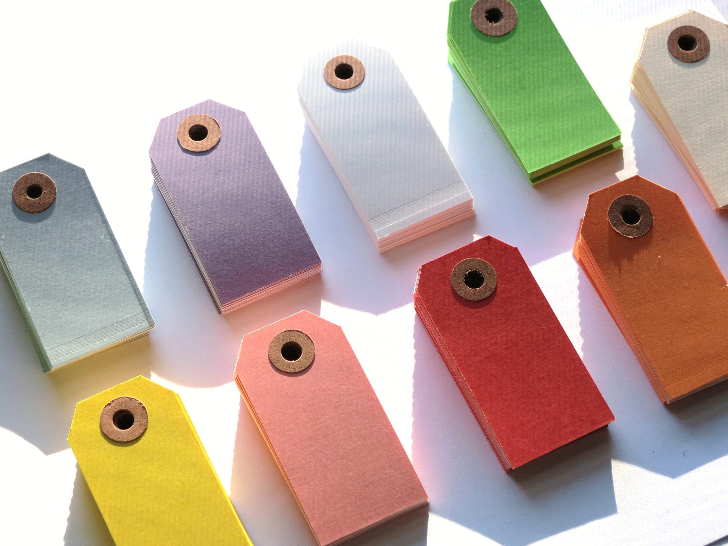 BULK SALE  Color Tags Choose Up to 5 Colors 100pcs // Gift Tags // Parcel Tags // Packaging  13pt Cardstock