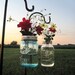 Hanging Mason Jar Lids 10 Outdoor Wedding Candle Holders DIY Canning Jar Hangers Handmade Upcycled Ball Jar Garden Party Lids Only No Jars