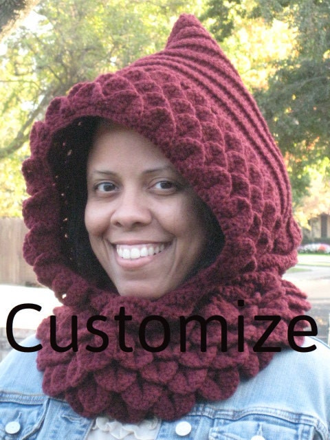 Choose the color. Crocodile Stitch Crochet Hoodie.MADE TO ORDER