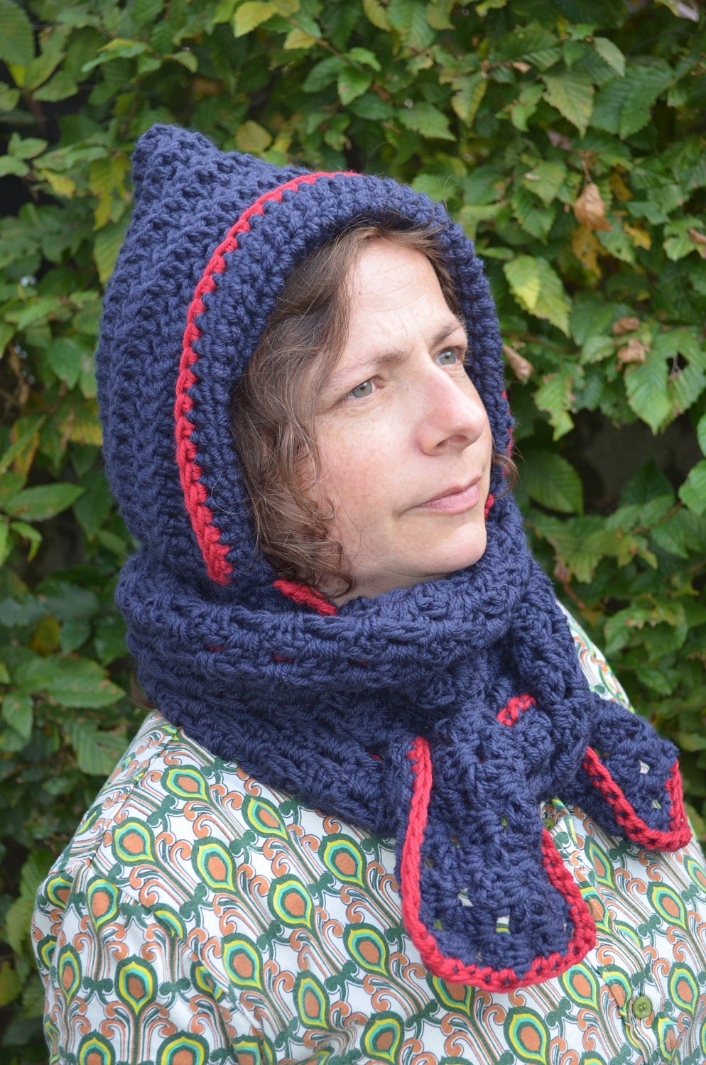 Crochet pattern : fairy hooded cowl in 2 versions