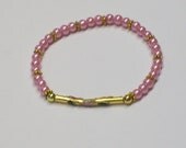 Stylish Bracelet  with a Cloisonne curved tube bead ...