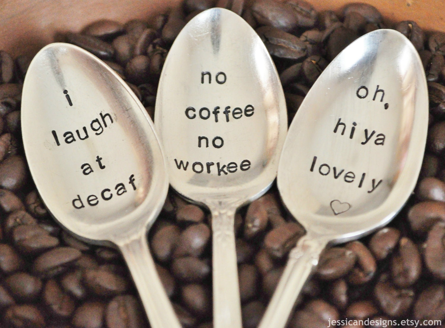 DEAR MOM, I Love You A Latte (TM) - Vintage Coffee Spoon for your Coffee Lovin' Momma