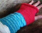 Love mittens - fingerless - handknitted with lots of love