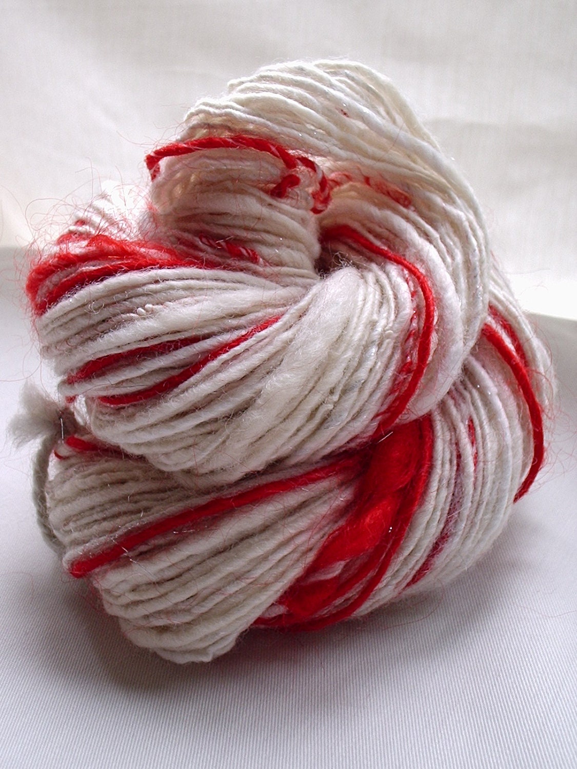 Handspun Yarn - Snowberries -  4oz Singles Art Yarn