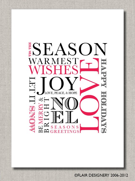 Holiday Greetings - Christmas Greeting Cards - Set of 12 by Flair Designery Il_570xn