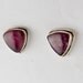 Pink Tourmaline Trillion Stud Earrings