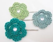 Crochet Flower Doily Hair Pins
