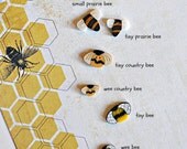BUTTONS. Small Clay Bee Buttons. Perfect for Decorating Pincushions.