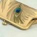 Embroidered Peacock Clutch- Ivory, Gold or Silver Wedding Clutch