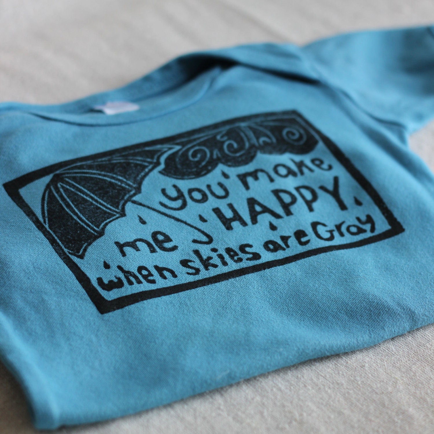 You Are My Sunshine Shirt, MADE TO ORDER, Hand-Dyed, Hand-Printed