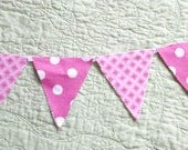 Fabric Bunting- Girly Pink