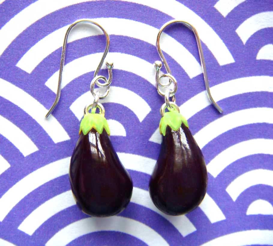 Eggplant Earrings
