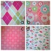 Tile Coasters- Pink, blue and green paper you choose the design