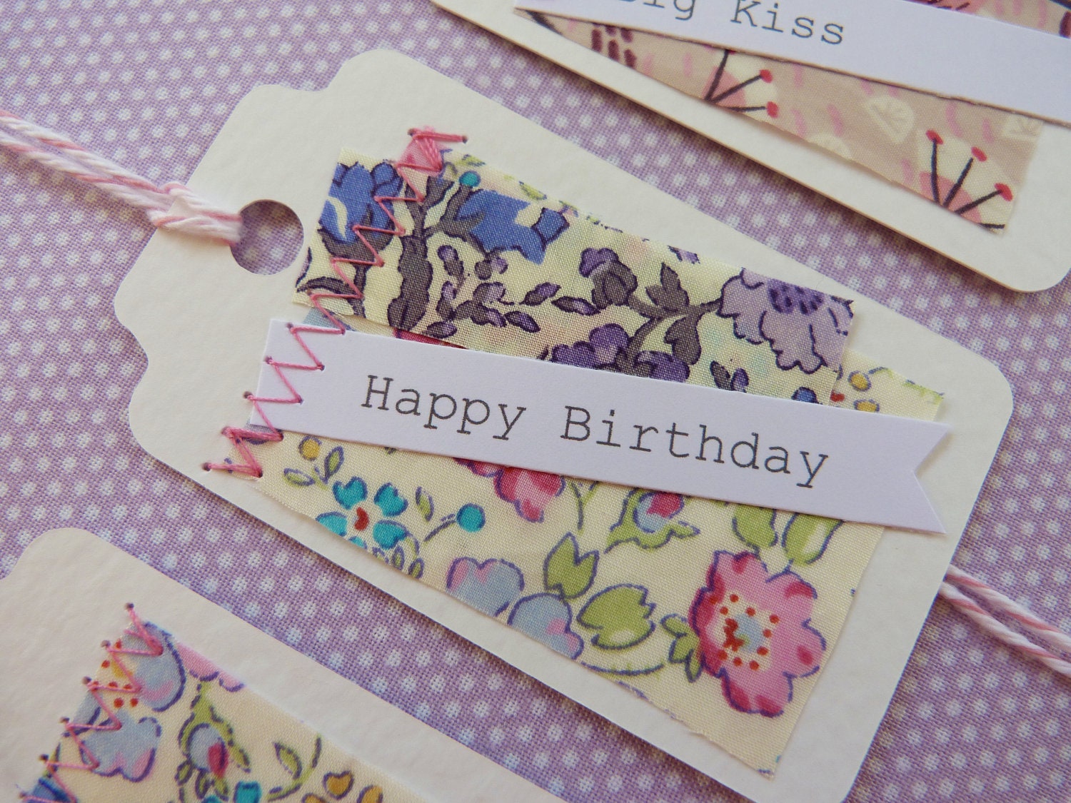 Tag pack : 10 pretty fabric scrappy tags - Liberty of London set number two READY TO SHIP Il_570xn