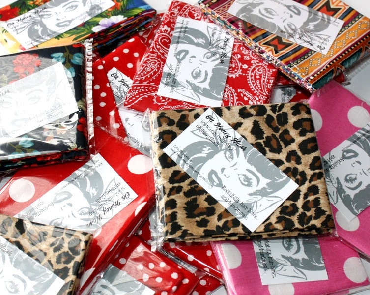Bow style, Vintage Inspired Head Scarf, Red Polka Dots