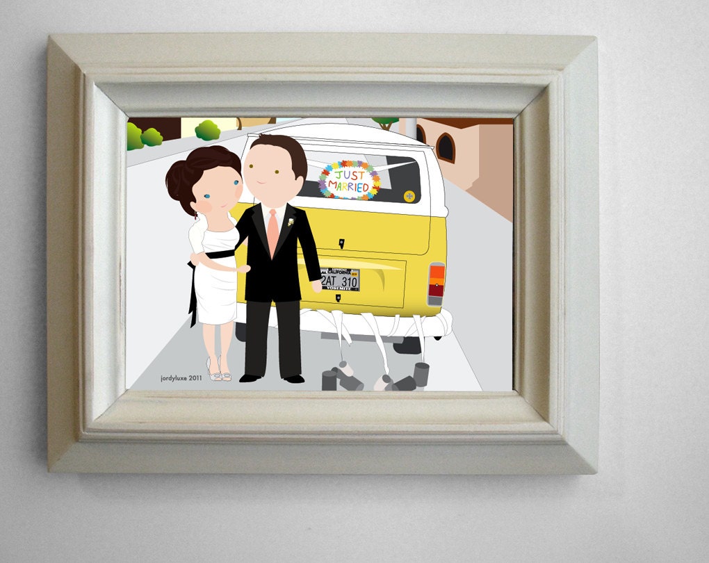 Custom Cartoon Wedding Portrait