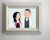 2-Person Custom Cartoon Portrait