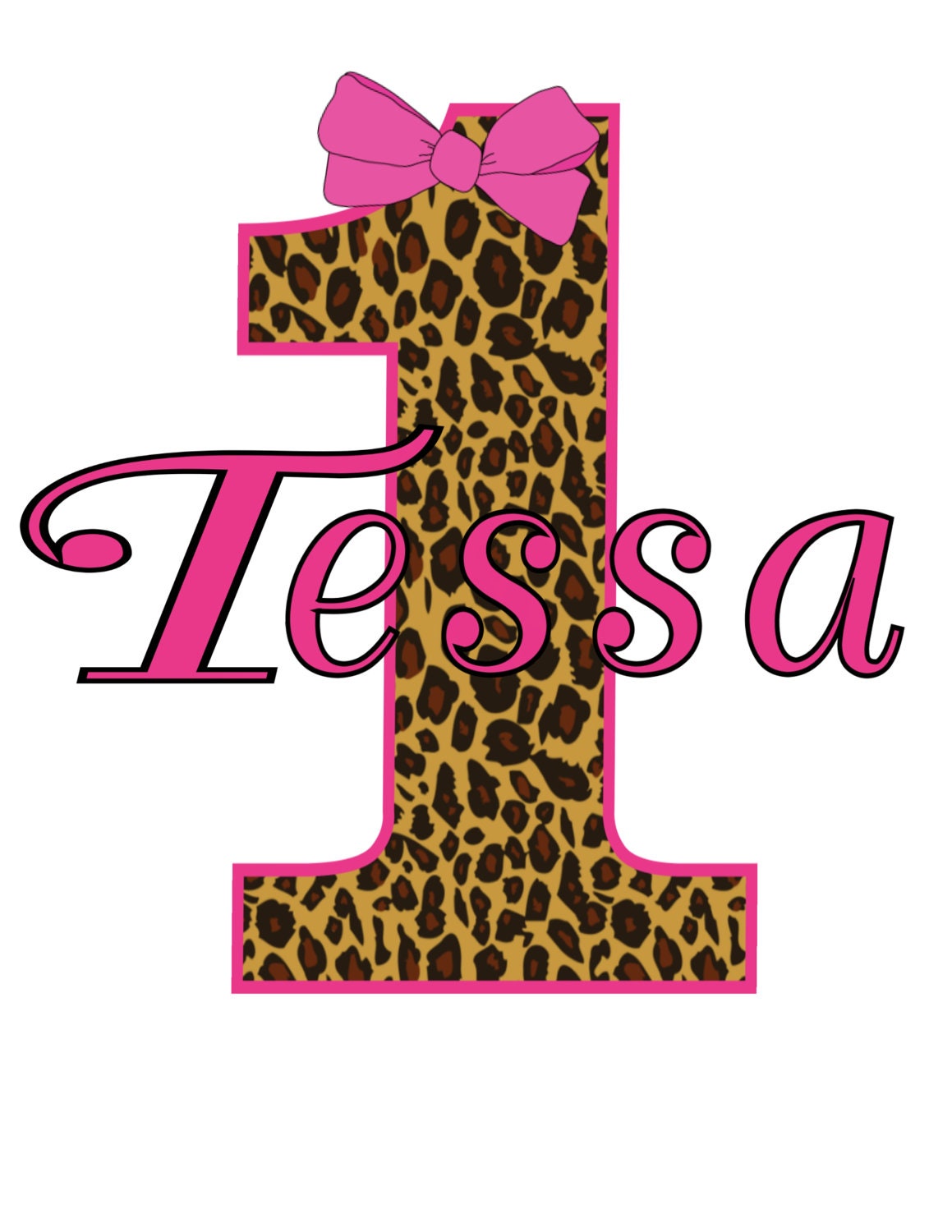 Hot Pink Leopard Birthday Shirt Personalized Hot Pink Leopard Birthday Number TShirt Il_170x135