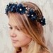 Twilight Blue Flower Fairy Woodland Crown