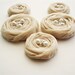Nude Chiffon Roses Handmade Appliques Embellishment 5 pcs