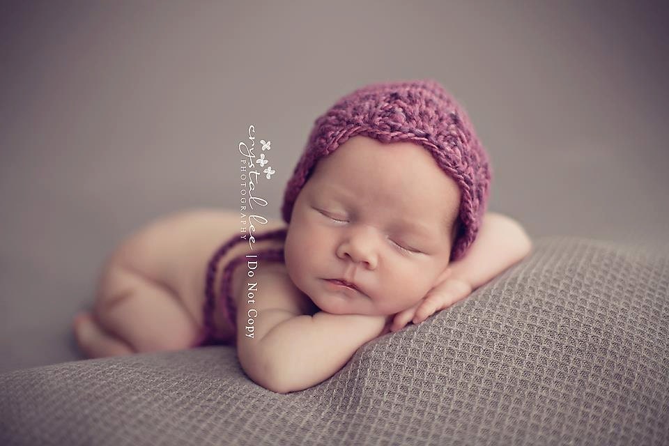 Purple Newborn Wildwood Bonnet