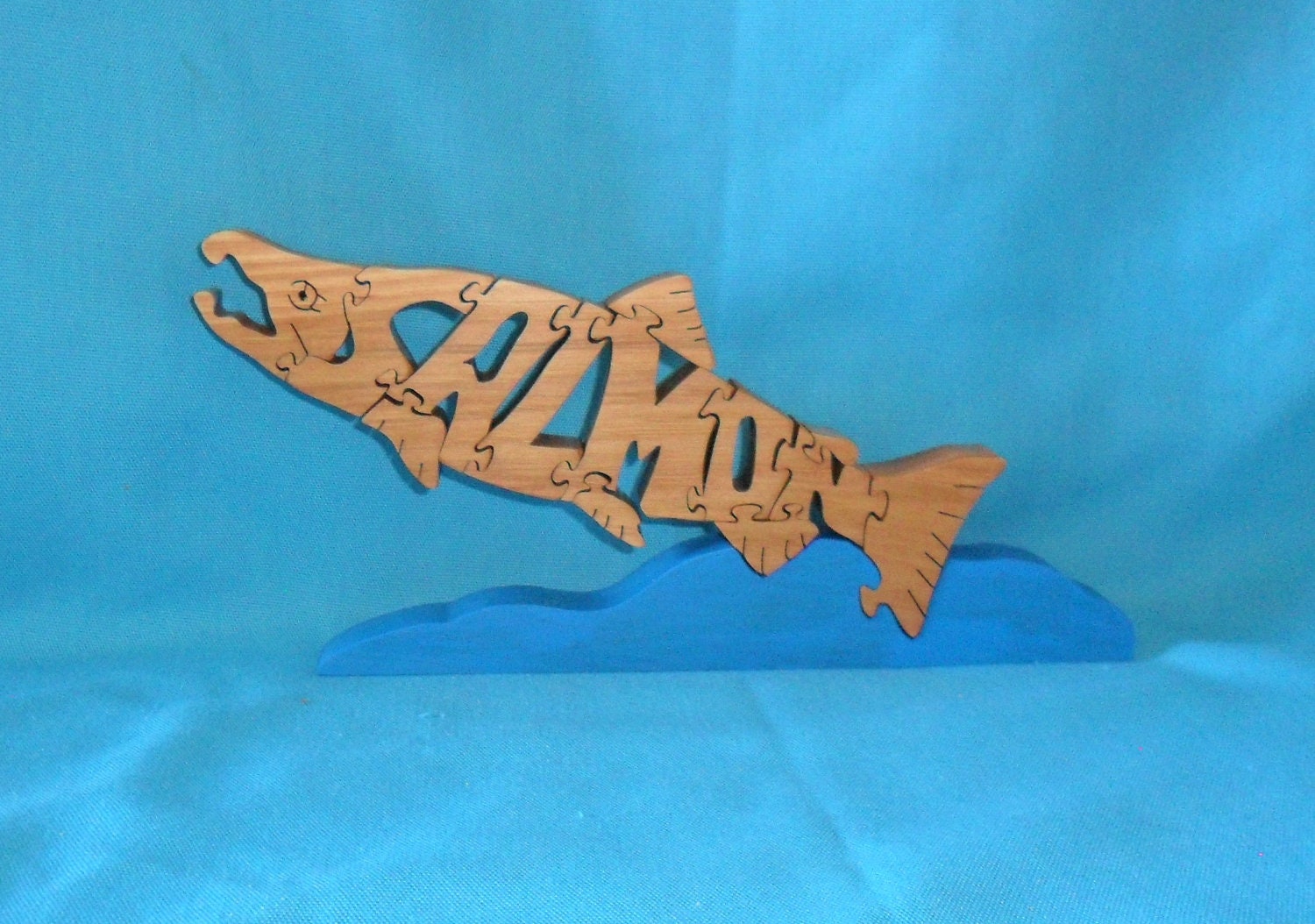 Salmon Fish Scroll Saw Wooden Puzzle