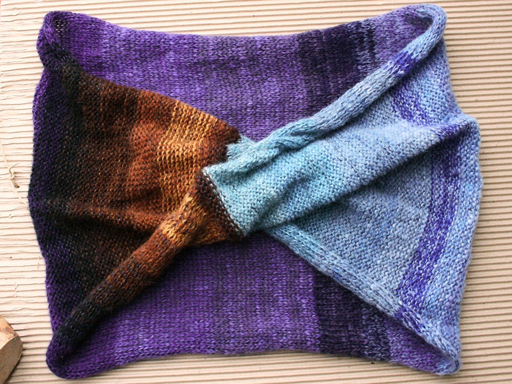 Provence Lavender infinity wrap, light weight yet warm travels well and brightens any outfit