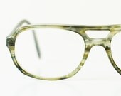 Vintage Hipster Glasses, Translucent Green Marble, Geek Chic