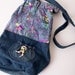 Vintage Totally Rad 80s Denim Bag with Neon "Paint Splatters", Radical Hipster Style