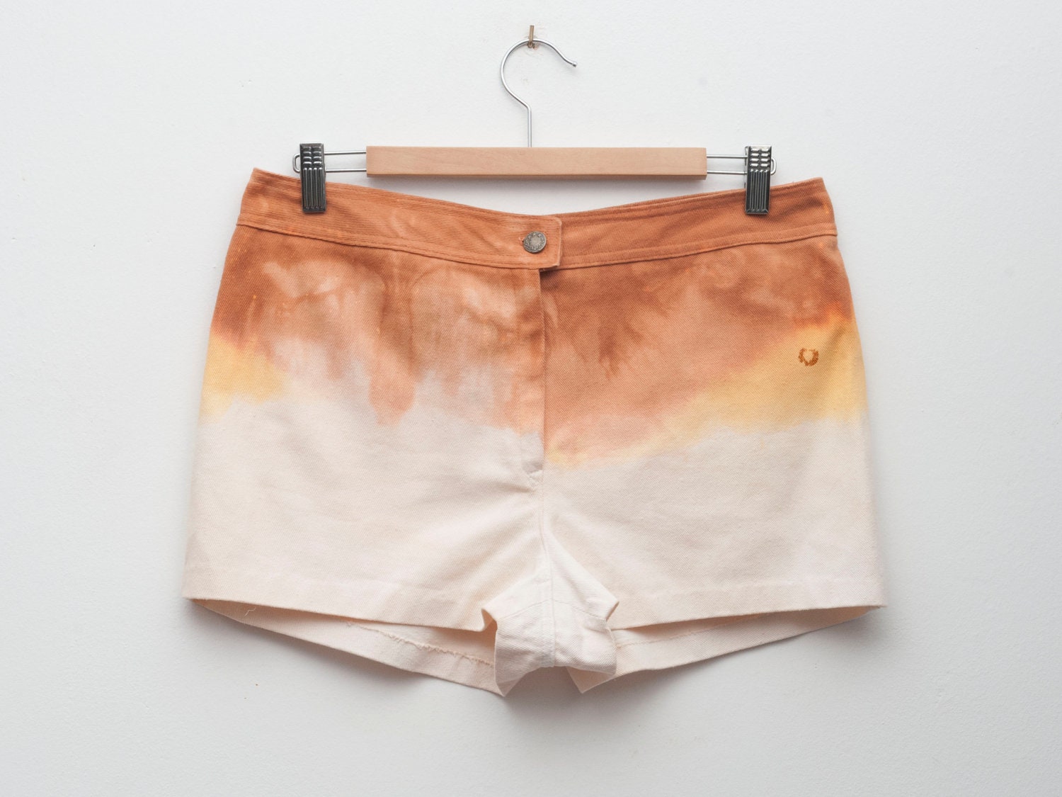 Dip Hand dyed Dead Stock Vintage white Jeans Shorts