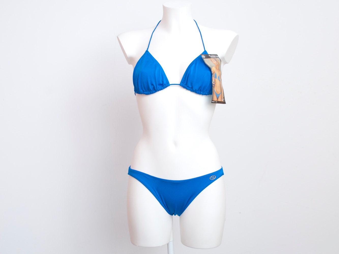 NOS Vintage bikini blue 80s Size S M