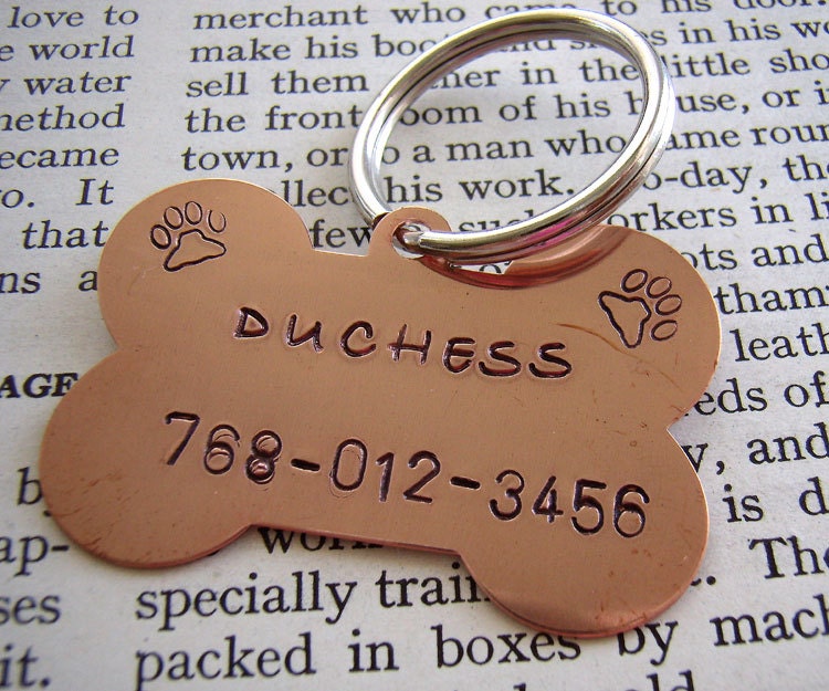 ID Copper Bone Dog Tag
