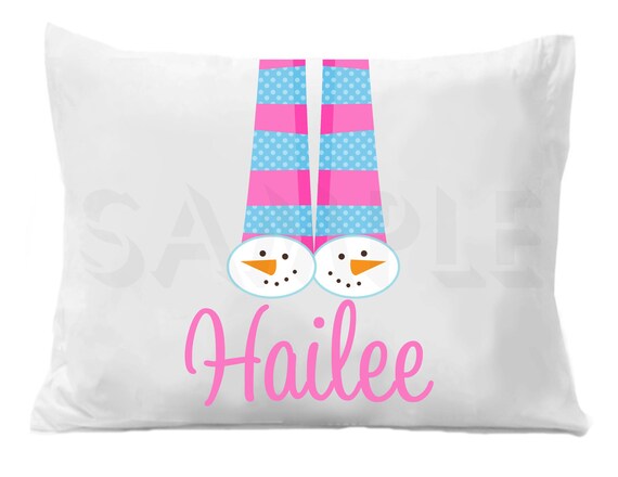 Snowman Slippers Personalized Pillow Case , Snowman Pillow Case Il_570xn