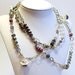 Crystal Bead Delight Necklace in purple blue and silver