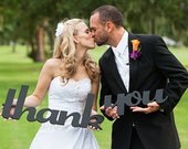 Thank You Sign - Wood Wedding Sign Photo Sign in Custom Colors