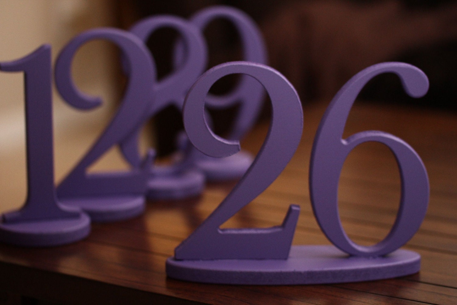 Stylish Wedding Table Numbers - Set of 1-20 in Wood