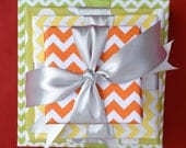 Orange Chevron Premium Wrapping Paper