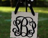 Monogrammed hanging tile/ trivet
