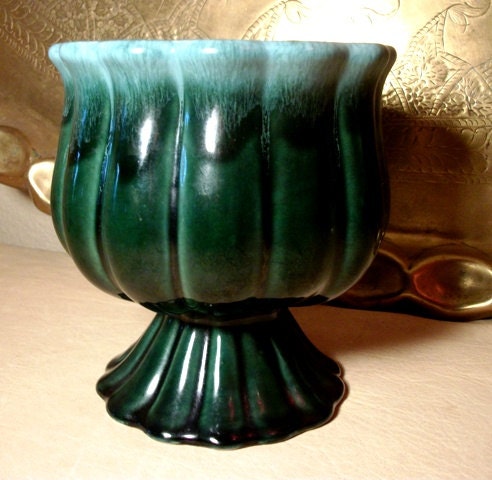 USA Hull Pottery Old Vintage Early Art Planter Pedestal Vase Compote Dishes