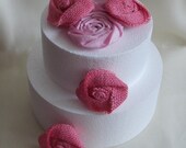 Burlap Cake Topper Pink Cake Decoration