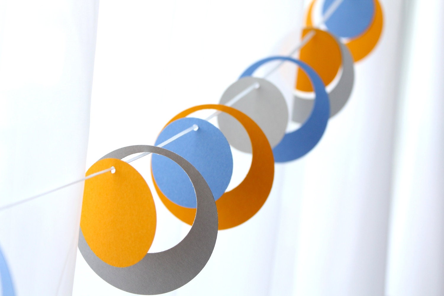 6 Foot Long - 3.5 Inch The Inner Circle Garland - available in your choice of colors - Party Banner Garland