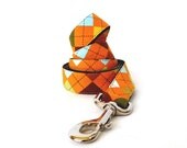 Leash -Orange Argyle-
