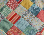 Moda. COUTURE Crib Quilt. Salt Air by Cosmo Cricket. QUILTED 30x43 Minky back. Great for Boy or Girl.