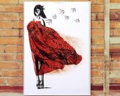 Dont wait for love -  (A3) Wall Art, Home Decor, typographic poster watercolor ,easter , Fashion Illustration Modern Art