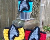 Star Trek Inspired Crochet Cup Cozy Set of 3