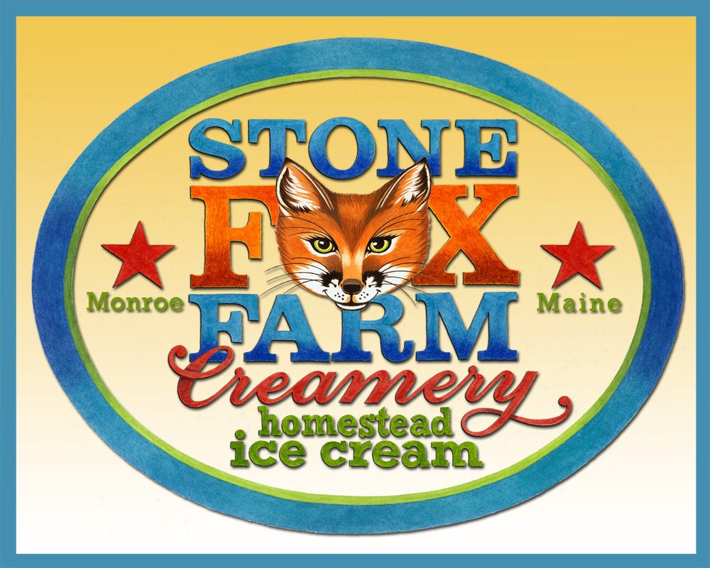 Logo print 8 x 10 Stone Fox Farm Creamery